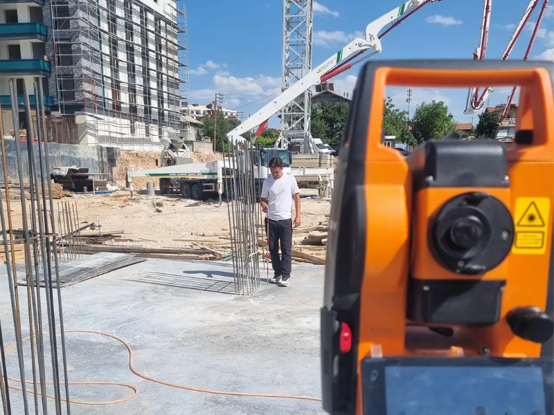 Lazer Total Station İle Kolon Aplikasyonları